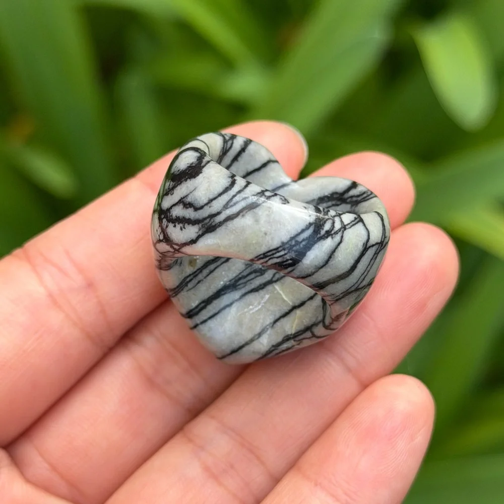 Size 11.5 Chunky Statement Picasso Jasper‎ Heart Ring 0859